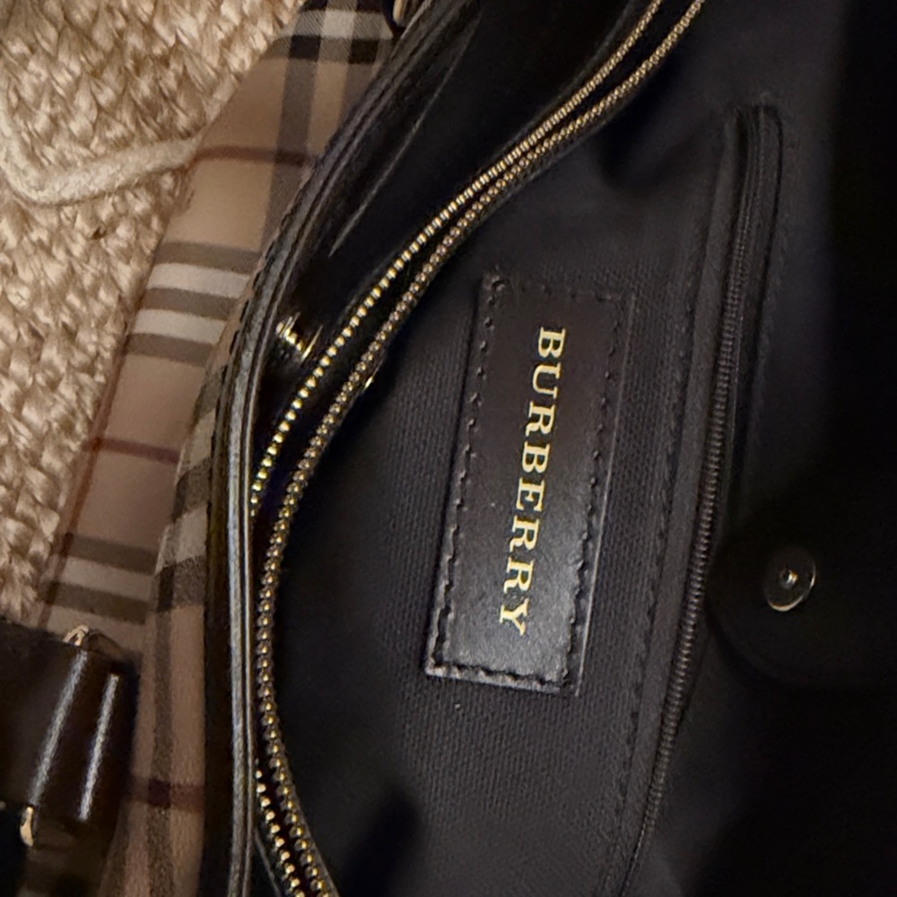Burberry Check Shoulder Bag - Beige, Black, Red - Picture 6 of 6